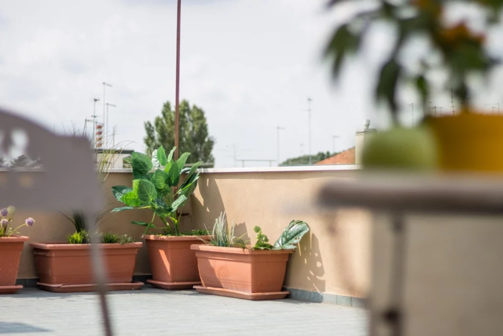 Dettaglio terrazza dopo home staging